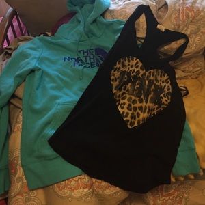 Bundle of tank and north face hoodie