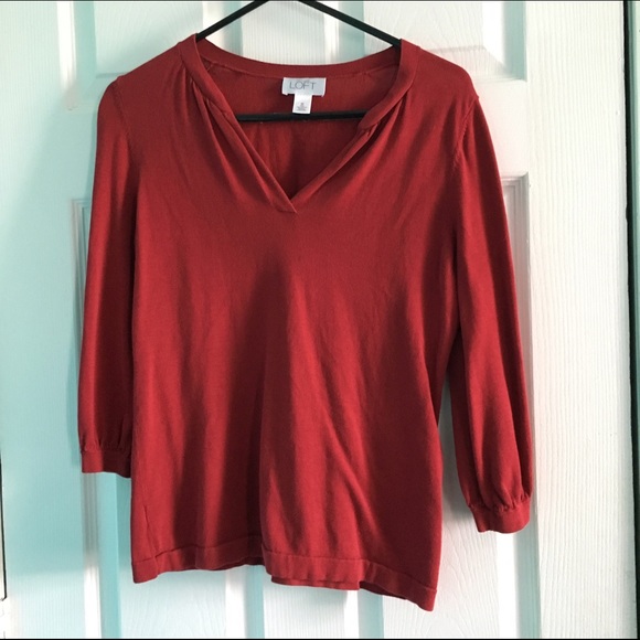 Ann Taylor Loft Red Sweater