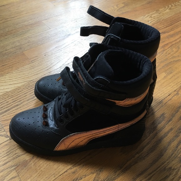 Wedge Black Puma Sneakers