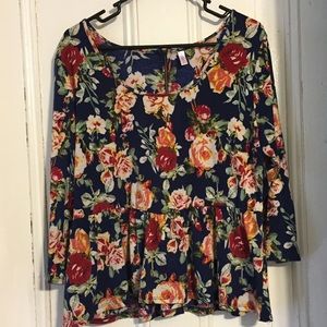Floral xhilaration top