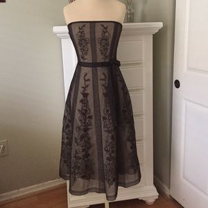 BCBG Maxazria Brown Lace Dress