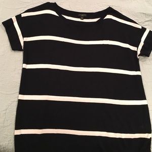 Talbots Navy and White Sweater