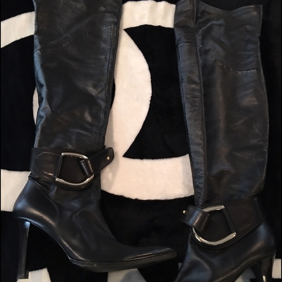 Oscar de la renta over the knee leather boots