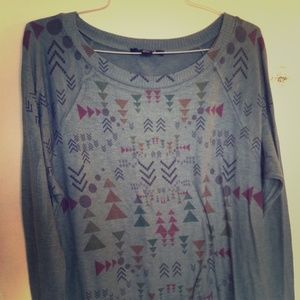Forever 21 comfy blouse geometric print