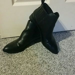 Black flat booties