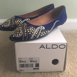 Aldo Blue Suede Flats