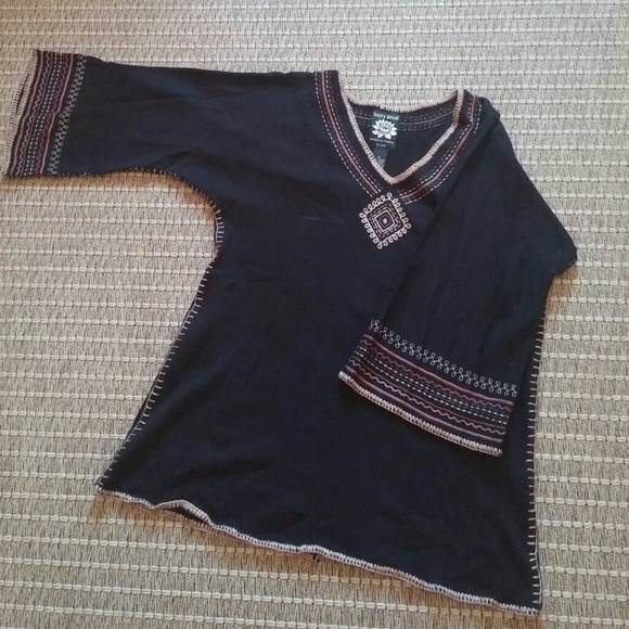 3/4sleeve tunic, cotton, modal, wool, machine wash - Picture 1 of 2