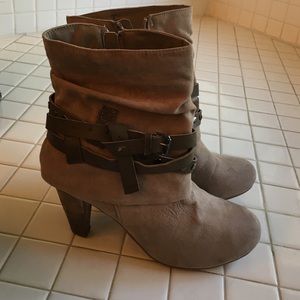 Tan booties