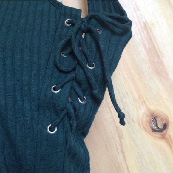 Side lace up bodysuit low back bodysuit LAST ONE - Picture 3 of 4