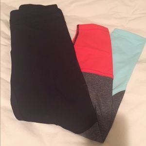 Block colored Lululemon crops