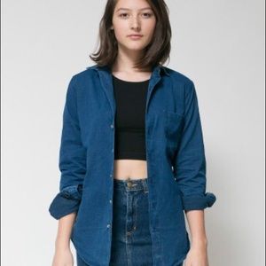 American Apparel unisex denim button up