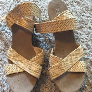 Wore once! Cute wedge sandals