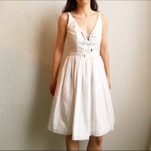 ❌DONATED❌ Vintage White Lace-up Dress | HP2