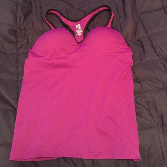 Pink yoga top