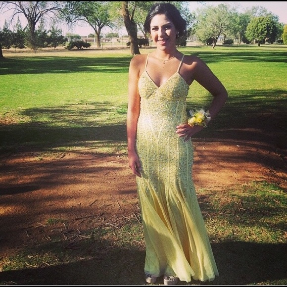 Beautiful yellow formal gown