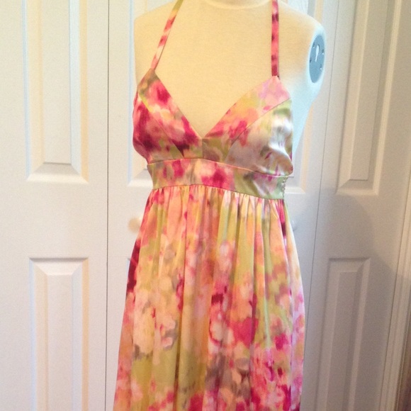 H&M Floral Halter Maxi Dress