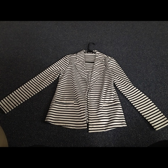 Black and white blazer