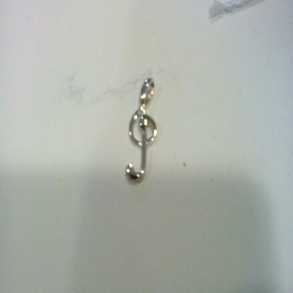 Katgi white gold plated music note  charm necklace - Picture 1 of 4