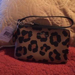 Coach Animal Print Wristlet