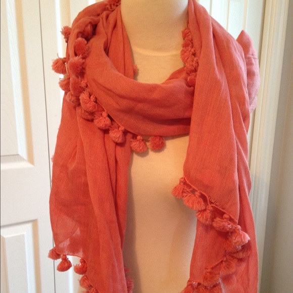 JCrew Coral Scarf