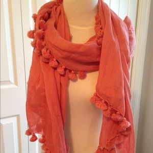 JCrew Coral Scarf