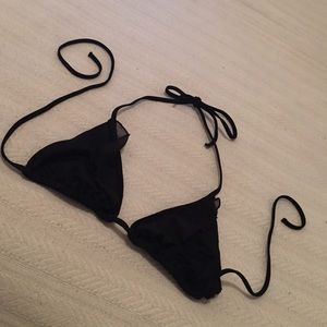 Victoria's Secret black ruffle bikini top, size M