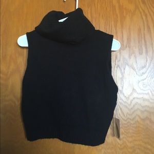 Black Turtleneck Tank Top