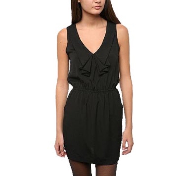Silence & Noise Ruffled Silky Dress