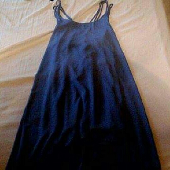 Long blue summer dress