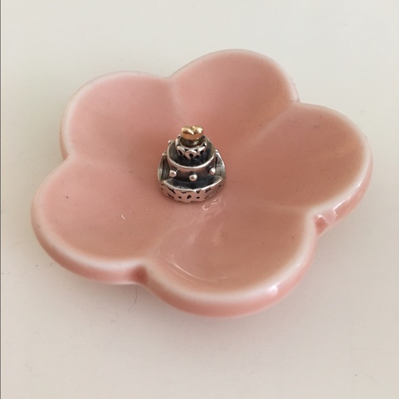 Pandora silver and gold Celebration Cake charm