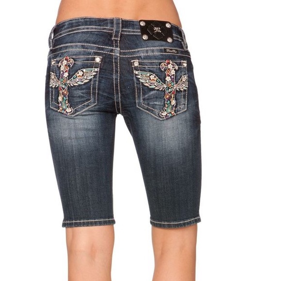 MISS ME BERMUDA JEAN SHORTS