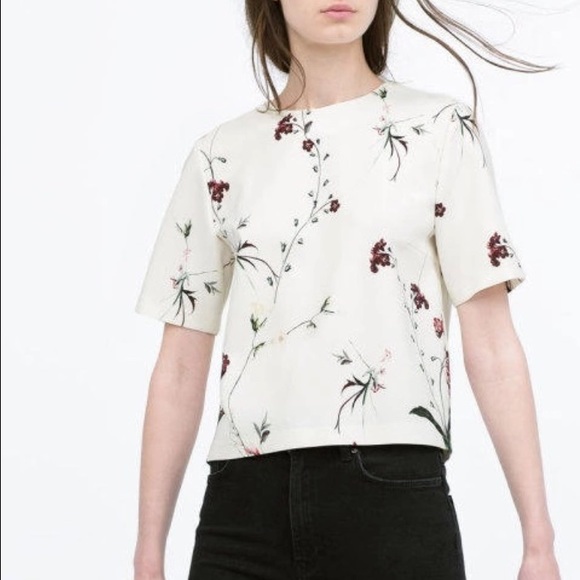 Beautiful white floral print top