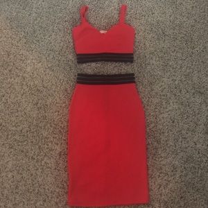 Two piece skirt and crop top