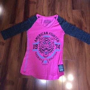 American Fighter crop sleeved shirt