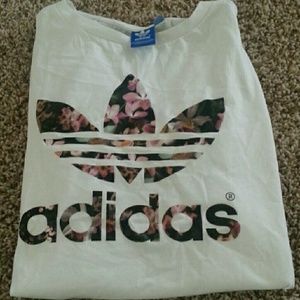 Adidas orchid crop tee