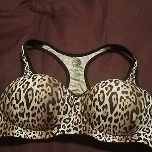 Pink yoga sports bra