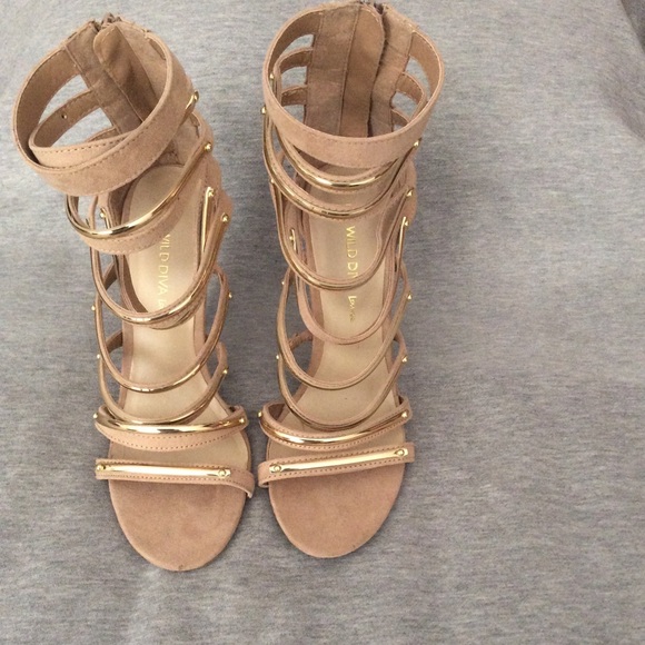 Wild Diva Shoes - Tan Wild Diva Heels