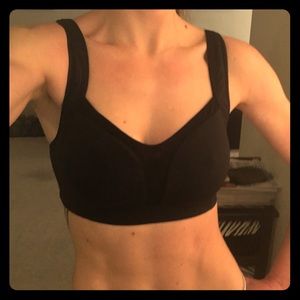 Black Lululemon Tata tamer sports bra.