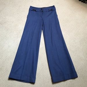 Herringbone wool blue and black pants