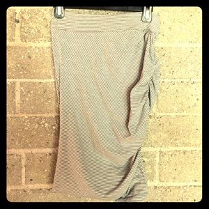 Grey & white striped Lululemon skirt