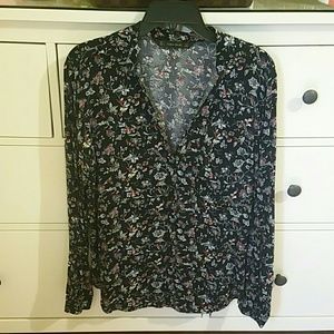 🌻1hr sale 🌻Zara floral blue print blouse
