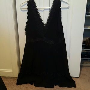 Dina Be. Black lace detailing baby doll dress