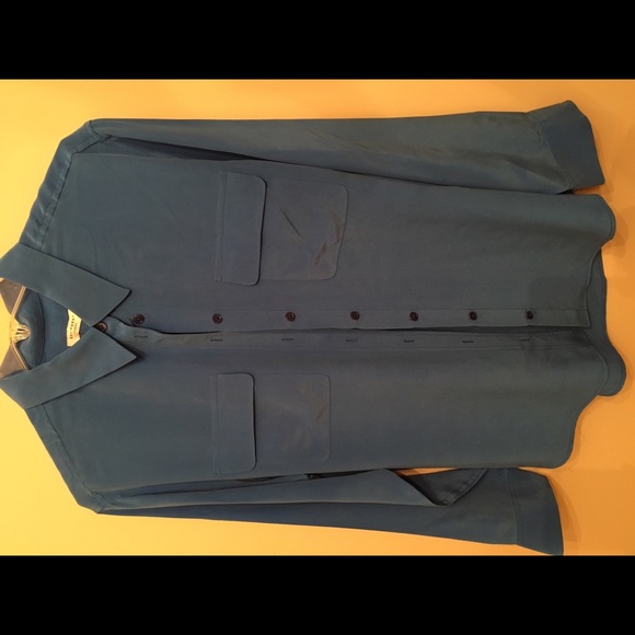 Blue silk blouse by Equipment