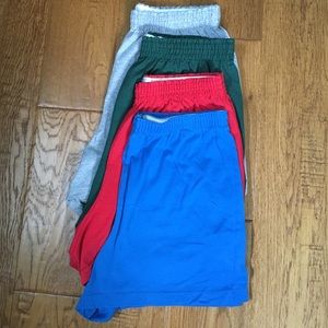 4 colors of shorts