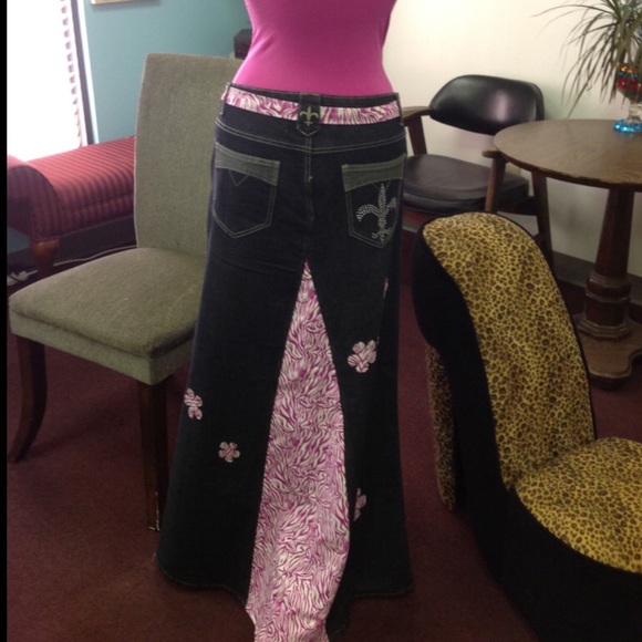 Woman Long Denim Skirt
