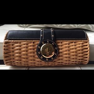 Michael Kors straw clutch