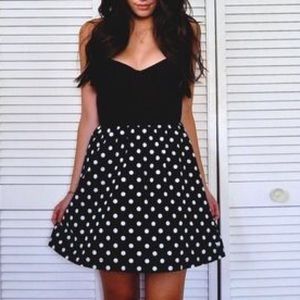 VIctoria's Secret Pink Black White Polka Dot Dress