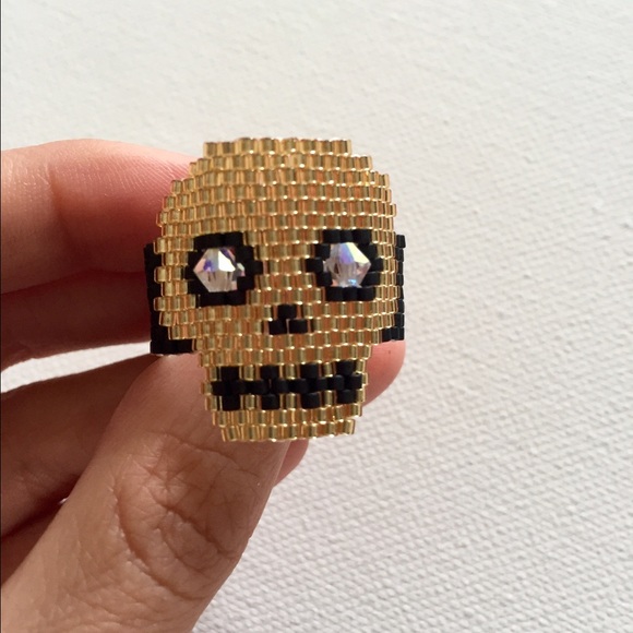 SOLD-✨HP✨Amazing Hand Made Calavera/Skull Ring - Picture 2 of 3