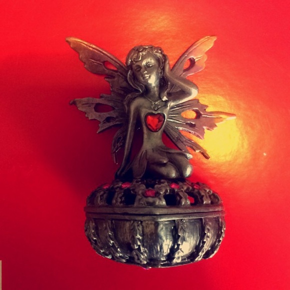 Metal Fairy jewelry box