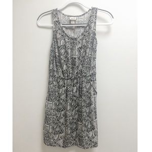 black and white patterned sundress